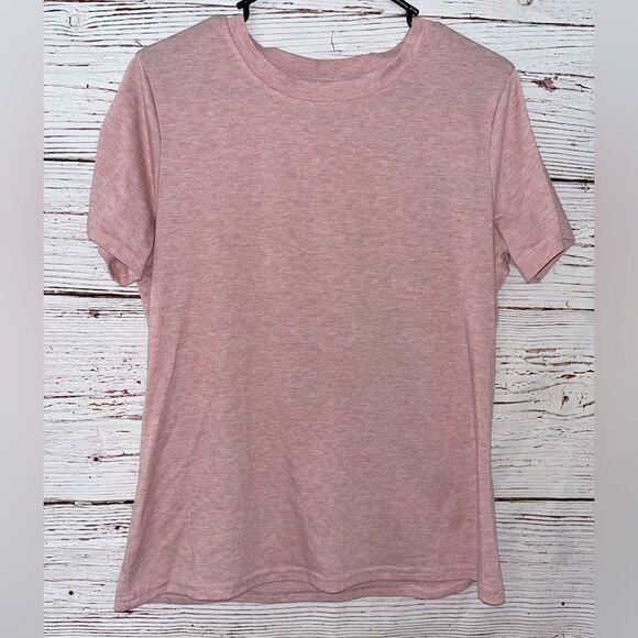 Women’s Marled Pink Short Sleeve T-Shirt - Picture 1 of 3